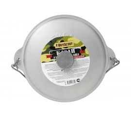 Литой алюминиевый казан с крышкой BOYSCOUT 4 л, азиатская чаша 61365 