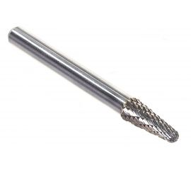 Борфреза твердосплавная сфероконическая с двойной насечкой (6х16 мм; хвостовик 6 мм) ПНЕВМО-ТРЕЙД L0616-M06 