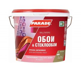 Краска акриловая PARADE W110 Обои & Стеклообои база А 5 л Россия 90002825589 