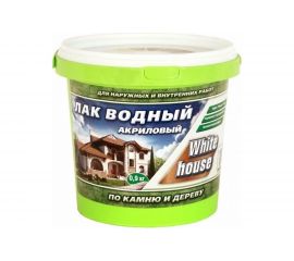 Водный лак по камню и дереву White House (белый; 0.9 кг) 14462 