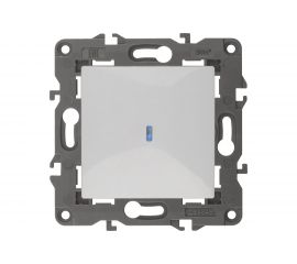 Выключатель с подсветкой ЭРА 14-1102-01 10АХ-250В, IP20, Elegance, белый Б0034215 