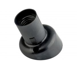 Патрон ПАН ЭЛЕКТРИК E27 настенный, гладкий, черный 24536 0 