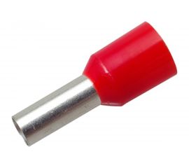 Штыревой втулочный наконечник REXANT изолированный F-12 мм 10 кв.мм красный 08-0831 