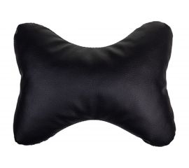 Подушка на подголовник SKYWAY 30х21 см, искусственная кожа, черная S08001011 