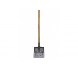 Большая уборочная совковая лопата с ребрами жесткости и черенком ZOLDER 128279 