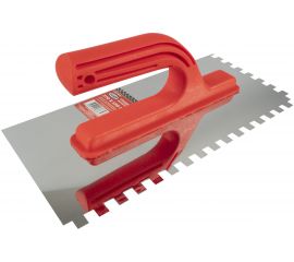 Гладилка КЕДР нержавеющая сталь, 270 Х 130 мм, пластик ручка, зуб 8Х8 мм 145 0050 208830 