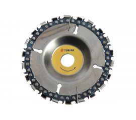 Диск пильный цепной для быстрой и плавной обработки дерева (100х16 мм) для УШМ TUNDRA 4617749 