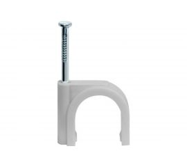 Скоба VKL electric 10 мм, круглая, пластиковая, уп. 50 шт. 9988747 