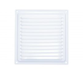 Решётка металлическая с сеткой (150 x 150 мм; белая) Эвент ВРС 