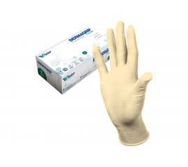 Смотровые латексные перчатки DERMAGRIP CLASSIC 100 штук, размер L CT0000000692 