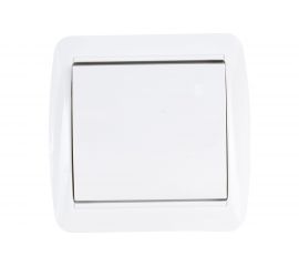 1-клавишный выключатель TDM открытой установки IP44 10А белый "Селигер" SQ1818-0001 