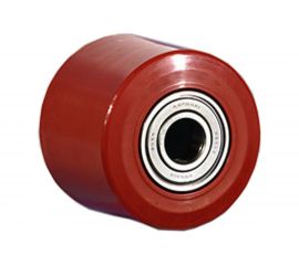 Колесо красное б/г полиуретановое без кронштейна малое для рохли (80х100 мм) MFK-TORG 104080-100 