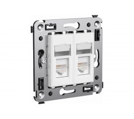 Двойная розетка DKC, Avanti, Белое облако, RJ45, в стену, категория 6 4400294 