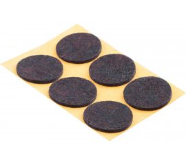 Самоклеящиеся фетровые пункты Tech-Krep D28 мм тёмный 6 шт. 109159 