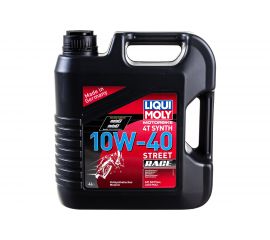 Синтетическое моторное масло для 4-тактных мотоциклов 4л LIQUI MOLY Motorbike 4T Synth Street Race 10W-40 SN MA2 20754 