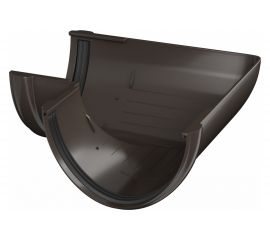 Угол желоба Технониколь (ПВХ; 90 градусов; темно-коричневый; 1 шт) TN683373 