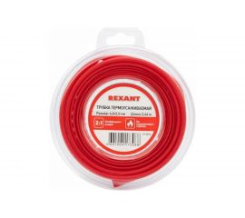 Термоусаживаемая трубка REXANT 4,0/2,0 мм красная, ролик 2,44 м 29-0014 