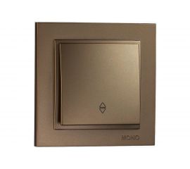 Одноклавишный проходной выключатель MONO ELECTRIC Despina, бронза 102-232325-109 