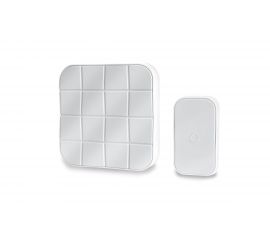 Дверной беспроводной звонок FERON E-378 звонок IP44 10 мелодий, 3х1,5V/АА, база, белый 41434 