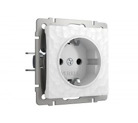 Розетка с заземлением WERKEL hammer белый W1271001 a052018 