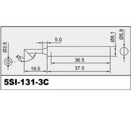 Жало скошенный цилиндр 3.5 мм для паяльника SI-131B ProsKit 5SI-131-3C 00306787 