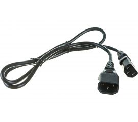 Кабель питания Hyperline PWC-IEC13-IEC14-1.0-BK монитор-компьютер IEC 320 C13 - IEC 320 C14 43793 