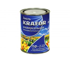 Универсальная эмаль Krafor ПФ-115 шоколадная 2.7 кг 6 25973 