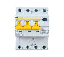 Автоматический Выключатель Дифф. тока IEK АВДТ 34 C25 100мА MAD22-6-025-C-100 