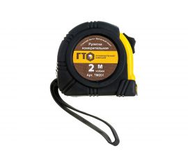 ГТО Рулетка 2 м TM201 в обрезиненном корпусе с магнитным зацепом 