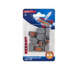 Соединительная 2-х проводная клемма REXANT с рычажком 0,08-4 мм2 серая 10 шт 06-0200-B10 