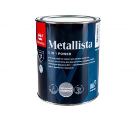 Краска TIKKURILA METALLISTA по ржавчине 3 в 1, молотковая, глянцевая, серебристый 0,9л 700011722 