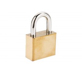 Висячий чугунный латунированный замок 40 мм, 3 ключа Top Tools 90U186 