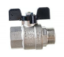 Шаровой полнопроходной кран STOUT 1 ВР/НР, ручка бабочка SVB-0004-000025 