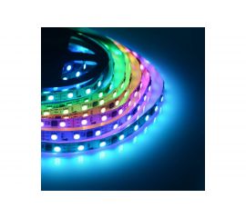 Комплект цифровой светодиодной ленты Apeyron 12В, 14,4Вт/м, smd5050, 60д/м, IP20, подложка 10мм/белая, 5м, rgb 82ЦЛ 