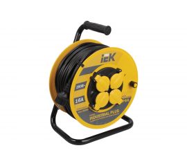 Удлинитель на катушке с термозащитой 4х40м УК40 3х1.5 IP44 IEK Industrial plus WKP15-16-04-40-44 280614 