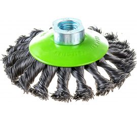 Щетка крученая конусная 100 мм для УШМ Дело Техники 275300 