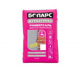 Цементная универсальная штукатурка БОЛАРС УНИВЕРСАЛЬ 25 кг 00000040984 