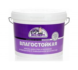 Краска влагостойкая супербелая ЭКСПЕРТ 14 кг 9735 