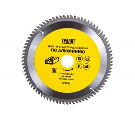 Диск пильный твердосплавный ПО АЛЮМИНИЮ (210х30/20 мм; 80Z; 2.2 мм) ГРАНИТ 721080 
