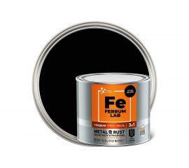 Грунт-эмаль по ржавчине 3 в 1 ЯРОСЛАВСКИЕ КРАСКИ FERRUM LAB гладкая, черная, глянцевая, 2 л 213350 