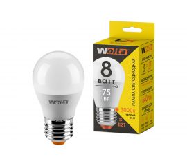 Лампа WOLTA LX G45 E27 8W 3000K 30Y45GL8E27 