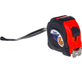 Рулетка с фиксатором прорезиненный корпус Park 5мx25мм TM28-5025 353028 