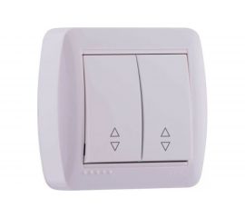 Двойной выключатель Lezard DEMET проходной, белый 711-0200-106 