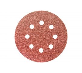 Круг абразивный на ворсовой подложке под липучку (5 шт; 125 мм; P150; 8 отв) MATRIX 73807 