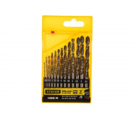 Набор сверл по металлу Professional 1,5-6,5 мм, HSS-R, сталь М2, 13 шт. Stayer 29602-H13_z01 