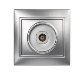 Телевизионная розетка Smartbuy 1-местная 75Ом 5-862МГц серебро Венера SBE-01s-S1-TV 