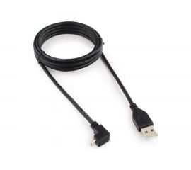 Кабель Cablexpert Pro USB 2.0 AM/micro-BM 5P, 1,8м, угловой, экран, черный CCP-mUSB2-AMBM90-6 