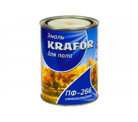 Алкидная эмаль Krafor ПФ-266 желто-коричневая 20 кг 1 26067 