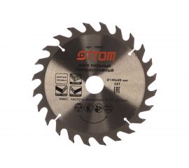 Диск пильный для дерева (140x20/16/12 мм, 24т) OTTOM 10001 