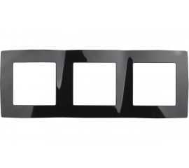 ЭРА 12-5003-06 Рамка на 3 поста, 12, чёрный Б0014766 